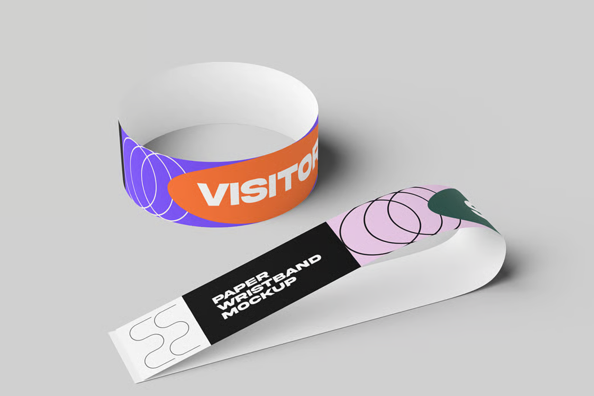 Wristband Mockup 2 Views, a Merchandise Mockup by graphicsauce (Photo 4 of 4)