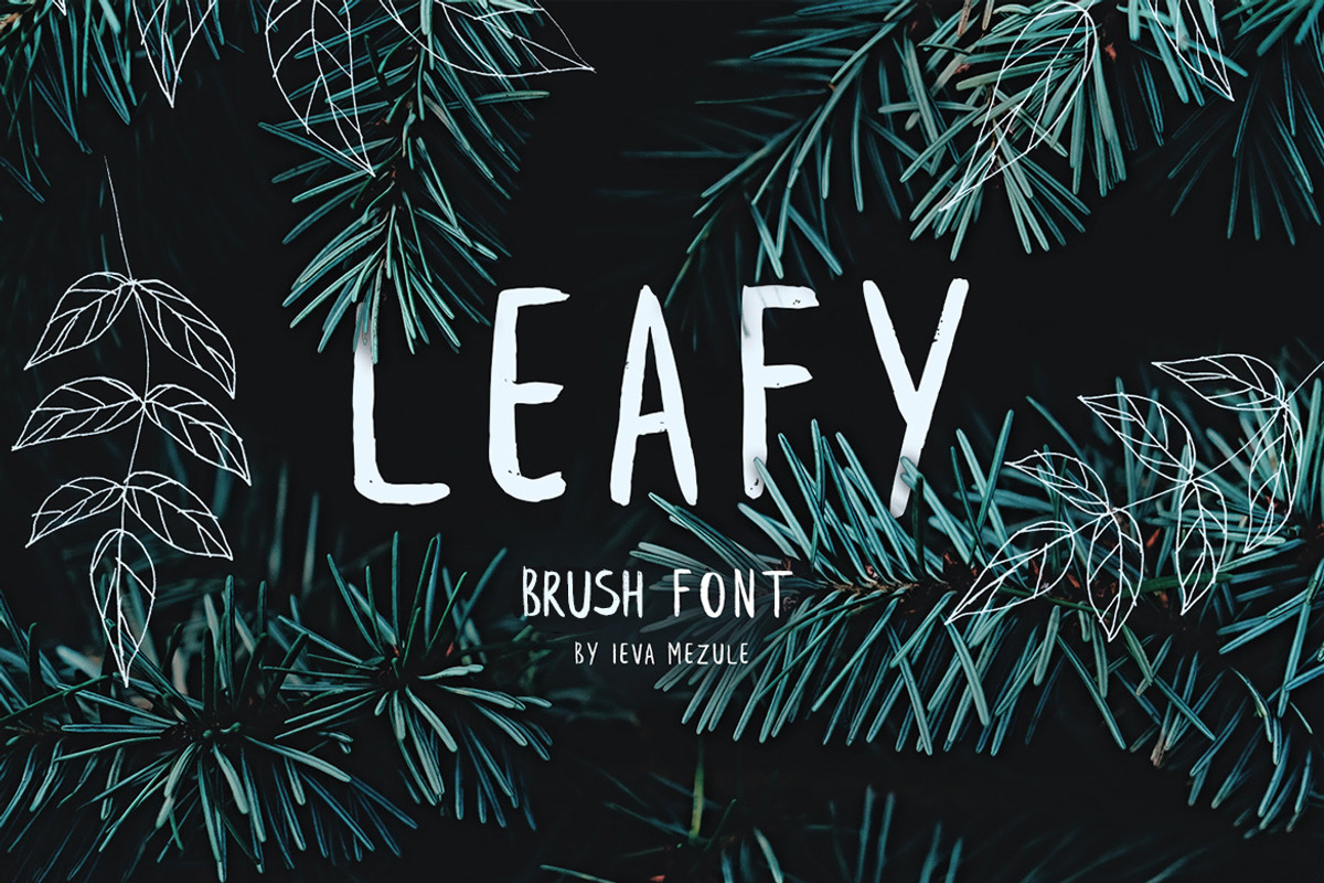 Leafy Brush Font