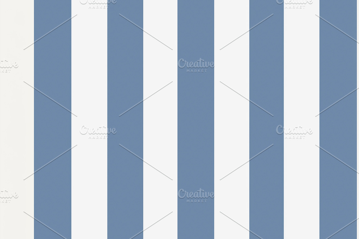Seamless pattern, blue and white wide vertical stripes creating, a Pattern Graphic by Studio ANNA