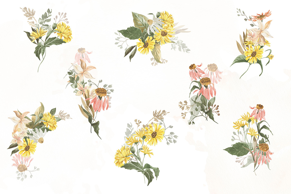 Early autumn, watercolor flowers, a Decorative Illustration by Love Watercolor Store (Photo 4 of 13)