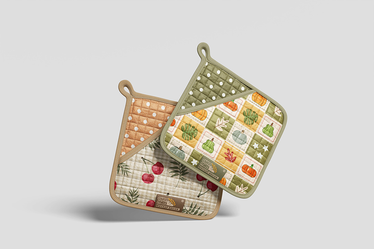 Modern Oven Mitts Mockup, an Advertising Mockup by bimockup (Photo 5 of 6)
