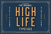 High Life Typeface, a Sans Serif Font by Oban Jones (Thumbnail 1 of 5)