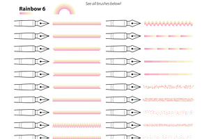 Rainbow Party Illustrator Brush Pack