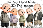 Just Boys Clipart Bundle, an Illustration by DreamArtGraphic (Thumbnail 1 of 5)
