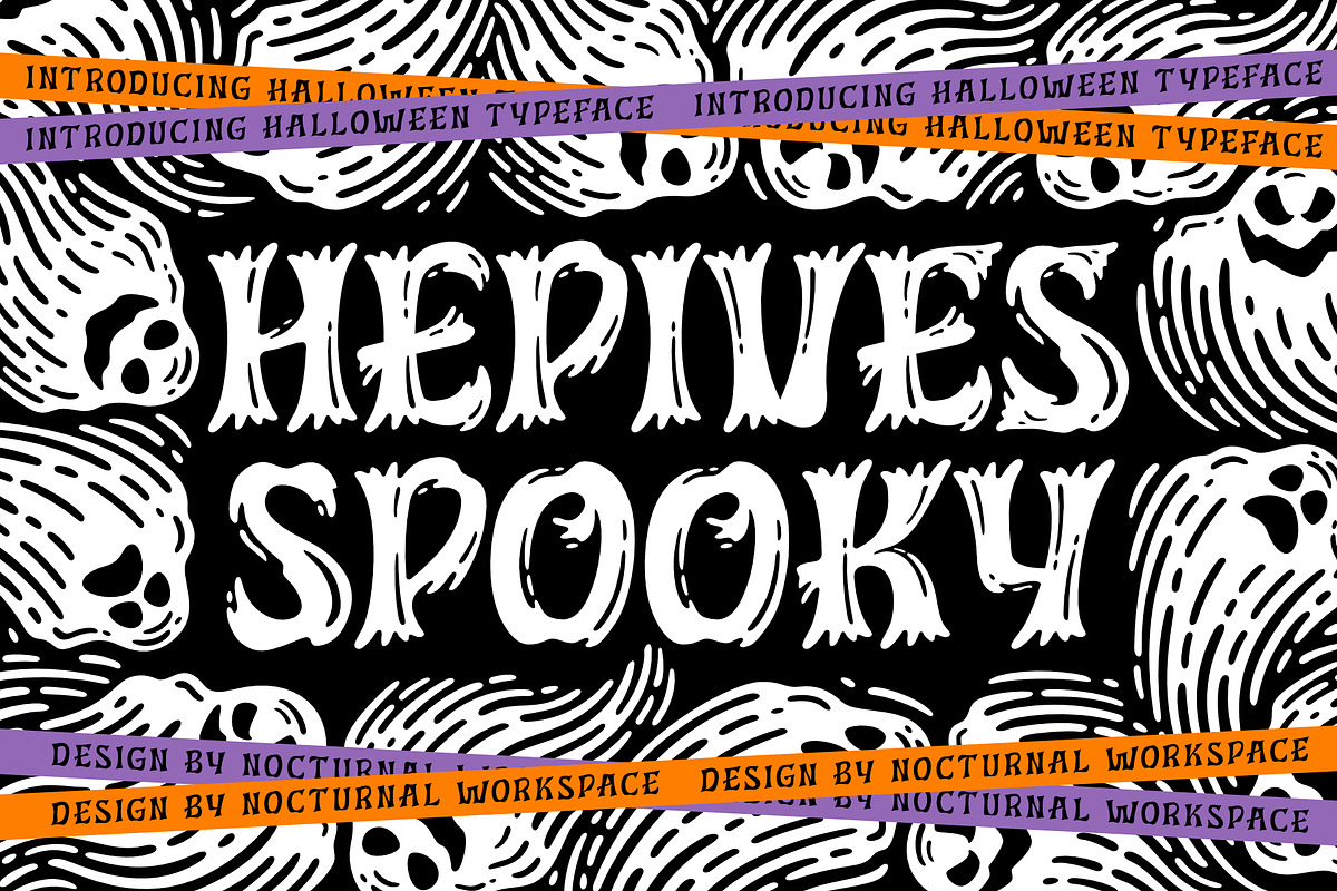 Hepives Spooky Fonts, a Font by Nocturnal Workspace (Photo 1 of 8)