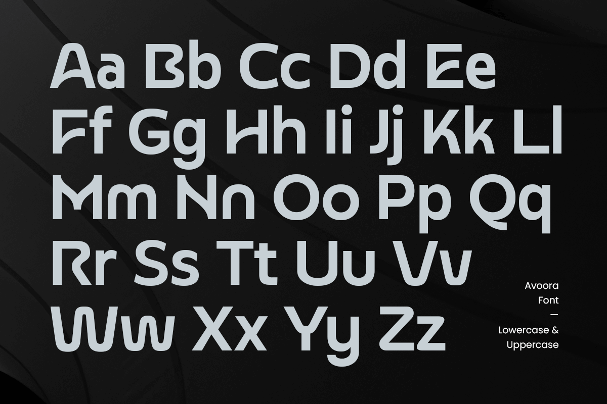 Avoora - Unique Modern Branding Font, a Sans Serif Font by TokoPress (Photo 9 of 13)