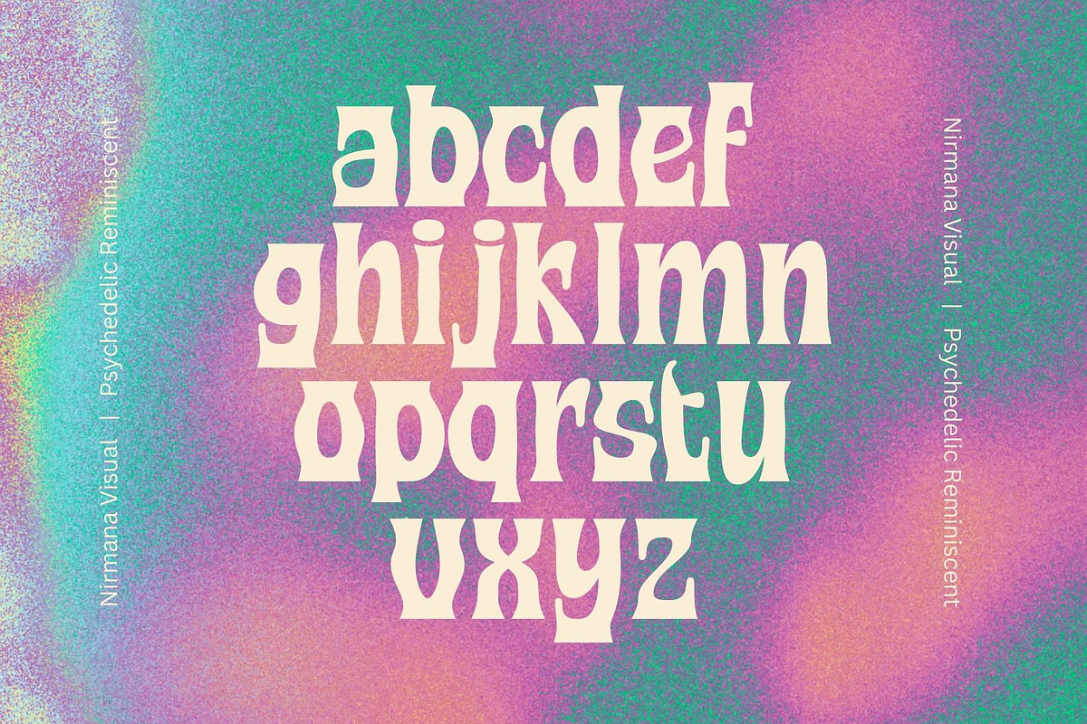Psychedelic Reminiscent, a Font by Nirmana Visual (Photo 4 of 8)