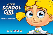 Blonde School Girl Character, an Education Illustration by DesignWolf (Thumbnail 1 of 2)