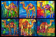 Stained Glass Camel Coloring Pages, an Object Illustration by protabsorkar11 (Thumbnail 6 of 6)