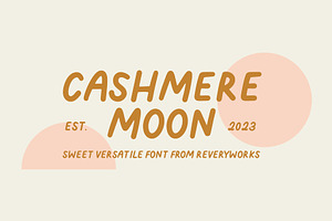 Cashmere Moon Sans (3 fonts), a Handwritten Font by ReveryWorks