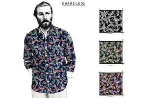 CHAMELEON Seamless Pattern 