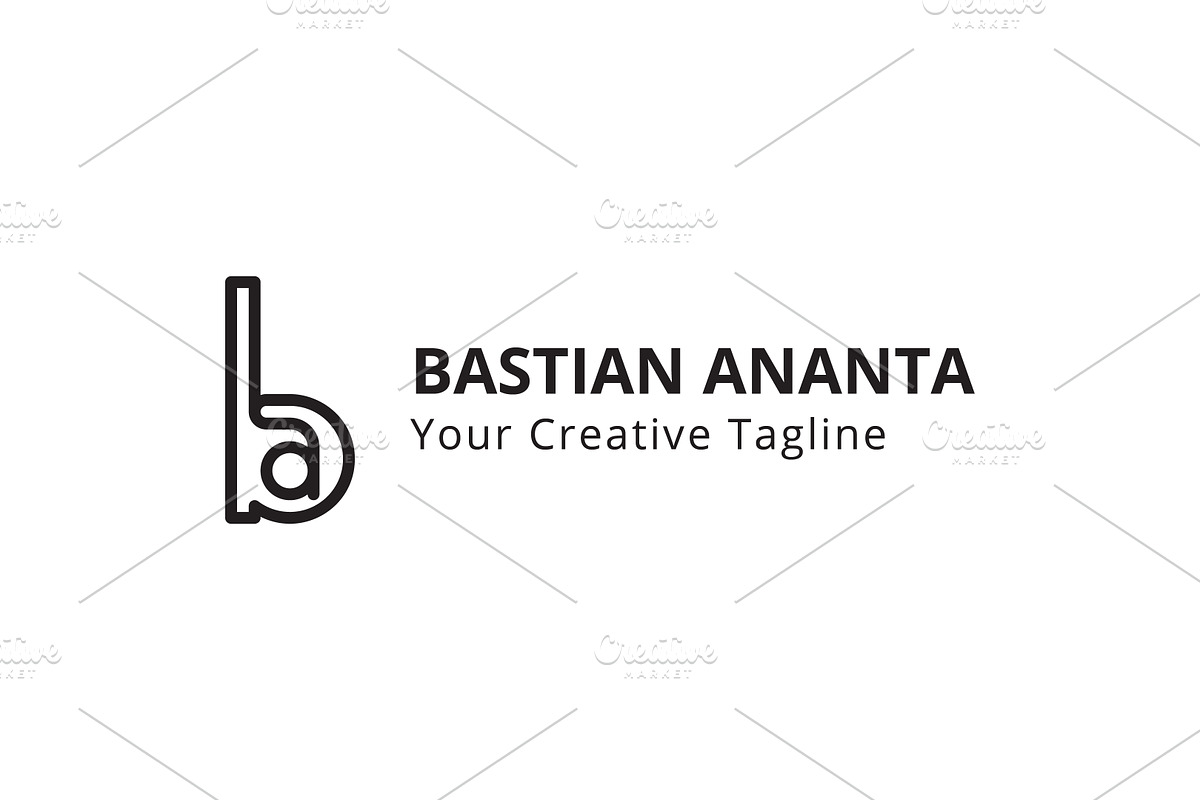 BA Monogram Logo, a Branding & Logo Template by ekoanug