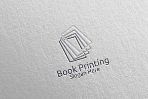 Book Printing Company Logo Design 88