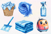 Pastel Blue Cleaning Clipart, an Illustration by Dream Creation (Thumbnail 4 of 6)