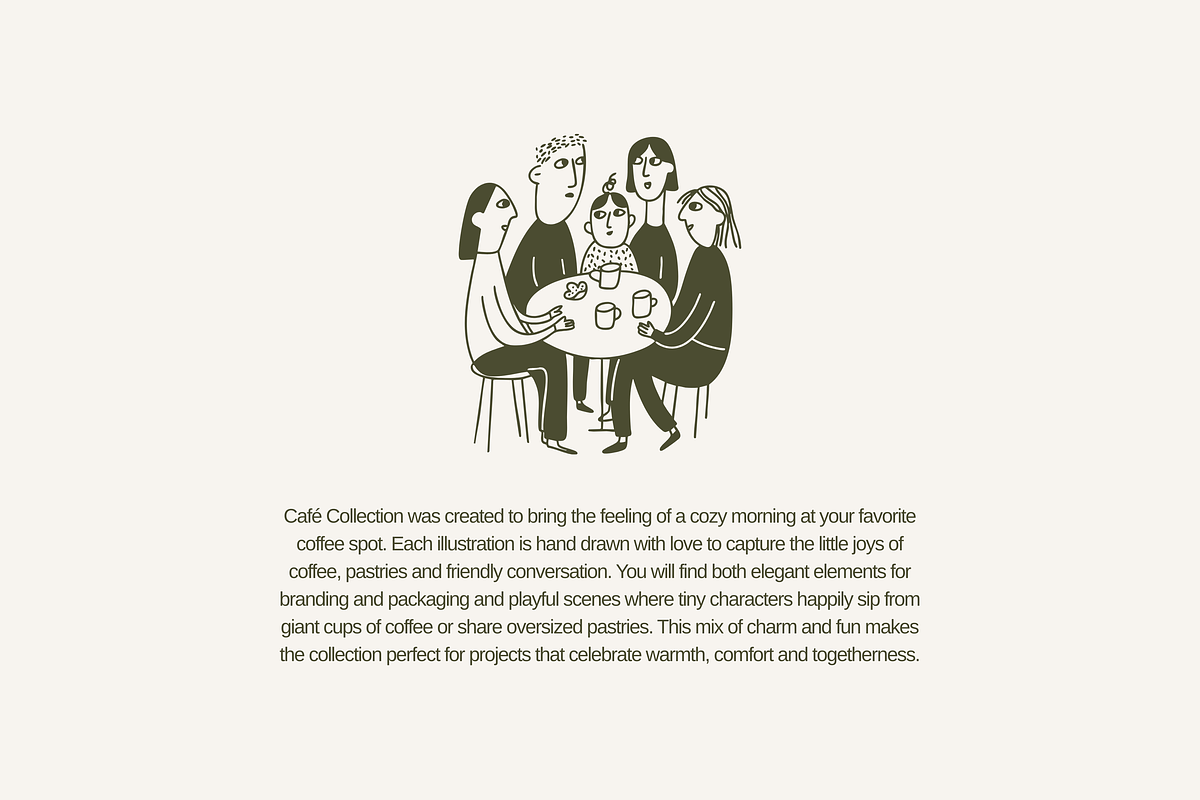 Café People: Fun Coffee & Food, a Food Illustration by Veyla (Photo 2 of 10)