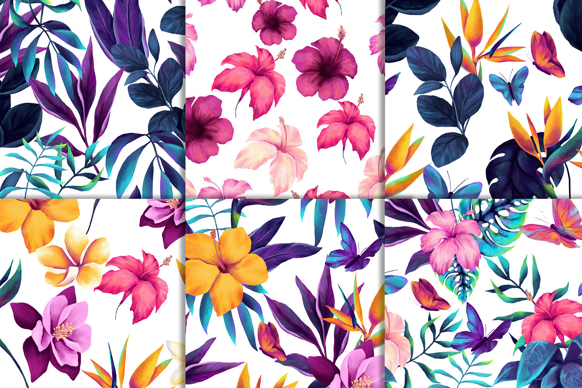 Neon Tropics watercolor, an Object Graphic by Salted Galaxy (Photo 11 of 16)