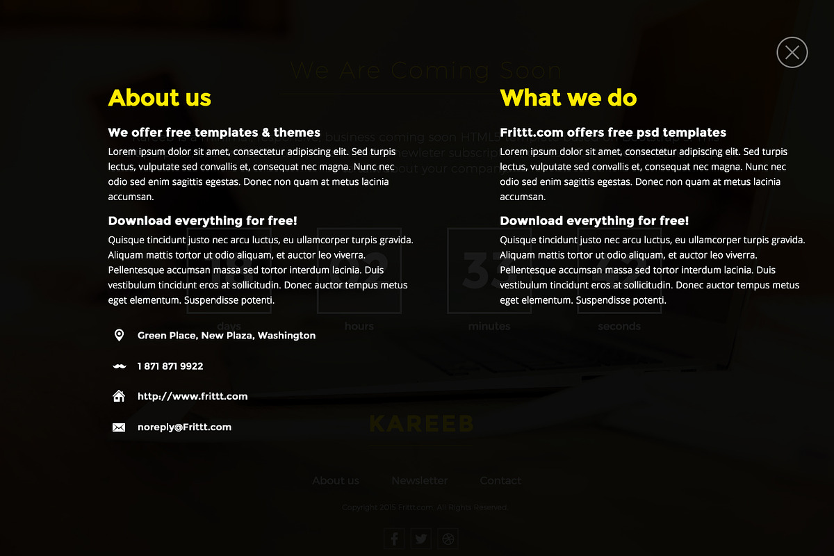 HTML Coming Soon Website Template, a Websites & App Template by Themesforce (Photo 2 of 4)