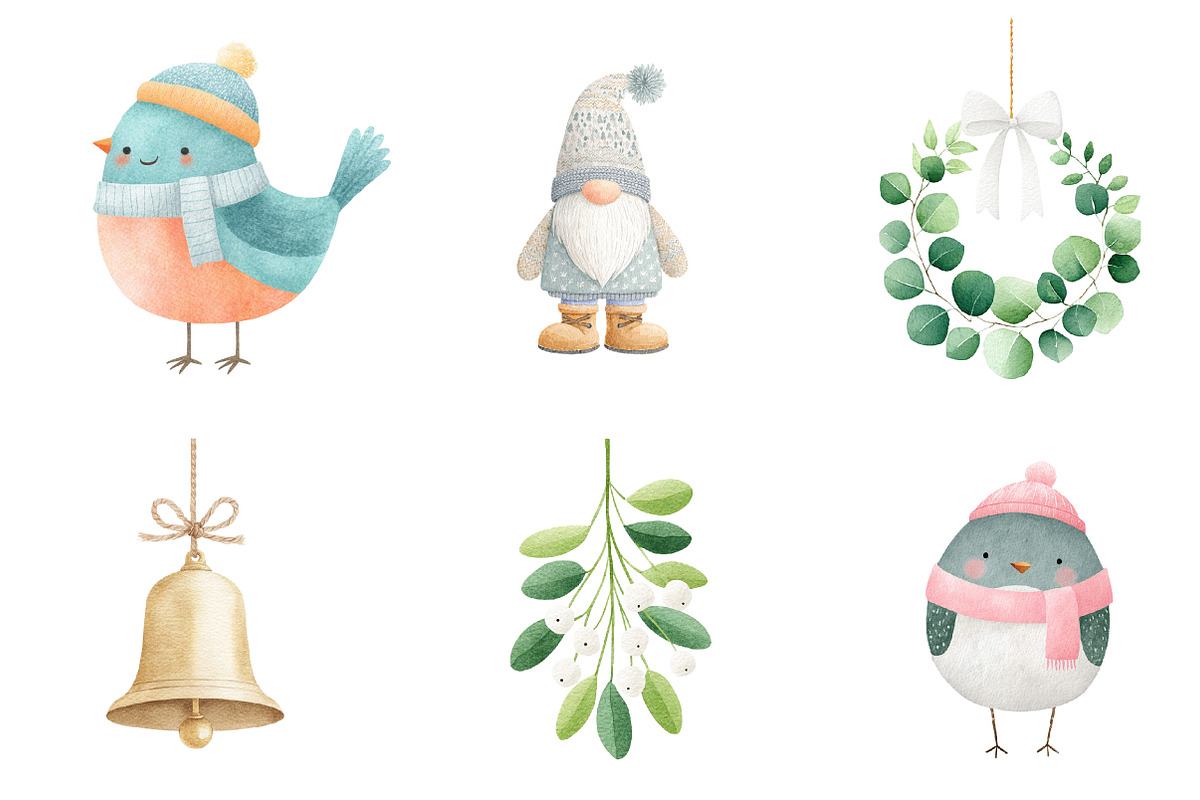 Minimal christmas clipart, an Illustration by CreationArt (Photo 2 of 5)