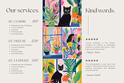 Botanical Cat Clipart Templates, an Animal Illustration by ARTOZEN DIGITAL (Thumbnail 4 of 16)