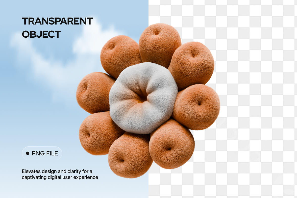 3D Fuzzy Floral Illustration, an Object Graphic by Illustrava (Photo 6 of 7)