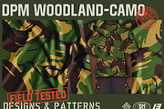DPM Woodland Camo Seamless Pattern, a Pattern Graphic by darkmatter_graphicworks (Thumbnail 1 of 3)