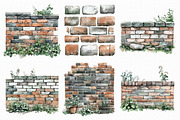 Brick Wall Borders Clipart, an Illustration by Libby Wishes (Thumbnail 3 of 5)