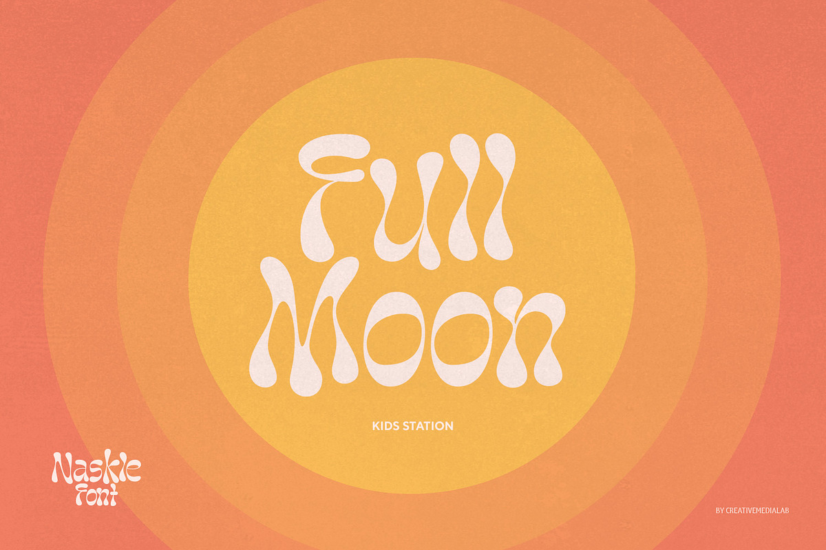 Naskle - Groovy Psychedelic Font, a Font by creativemedialab (Photo 9 of 9)