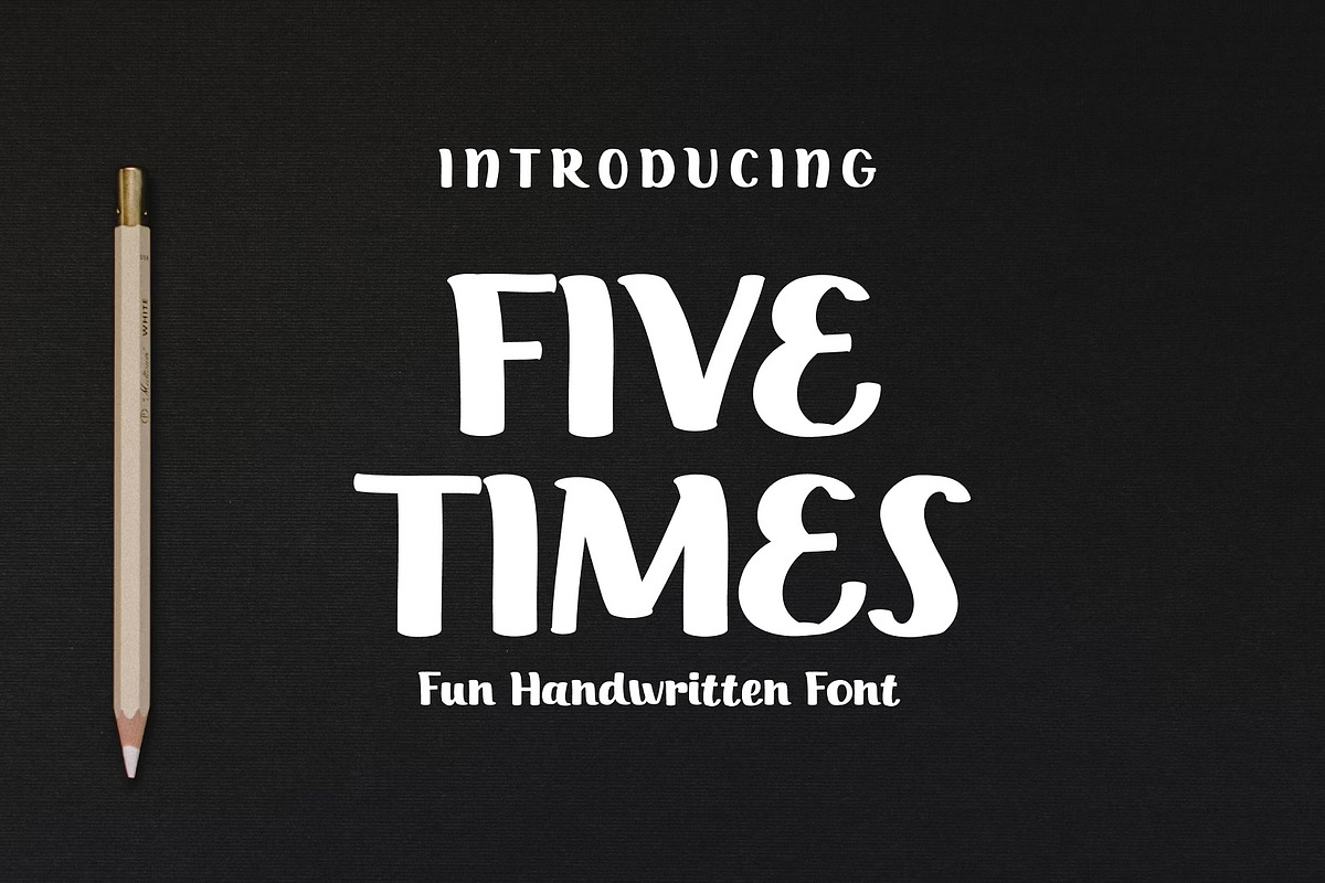 Five Times Fun Handwritten Font, a Handwritten Font by Gumrega Studio (Photo 1 of 6)