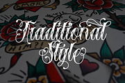 Blessed | Traditional Tattoo Font, a Script Font by Muntab_Art (Thumbnail 2 of 10)