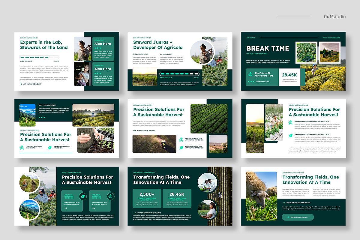 Modern Agriculture Keynote Template, a Presentation Template by fluffstudio (Photo 3 of 4)