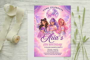 Kpop Birthday Invitation