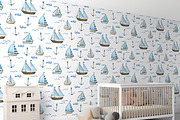 Watercolor Nautical Marine Patterns, a Pattern Graphic by PatternPalette (Thumbnail 3 of 12)