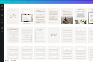 Therapy Journal Canva Template