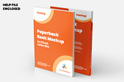 Paperback Book Mockup 8x11 inch, a Books & Magazine Mockup by Illusiongraphic (Thumbnail 4 of 26)