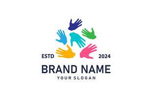 hand logo design hand care body, a Branding & Logo Template by Maylianaw28
