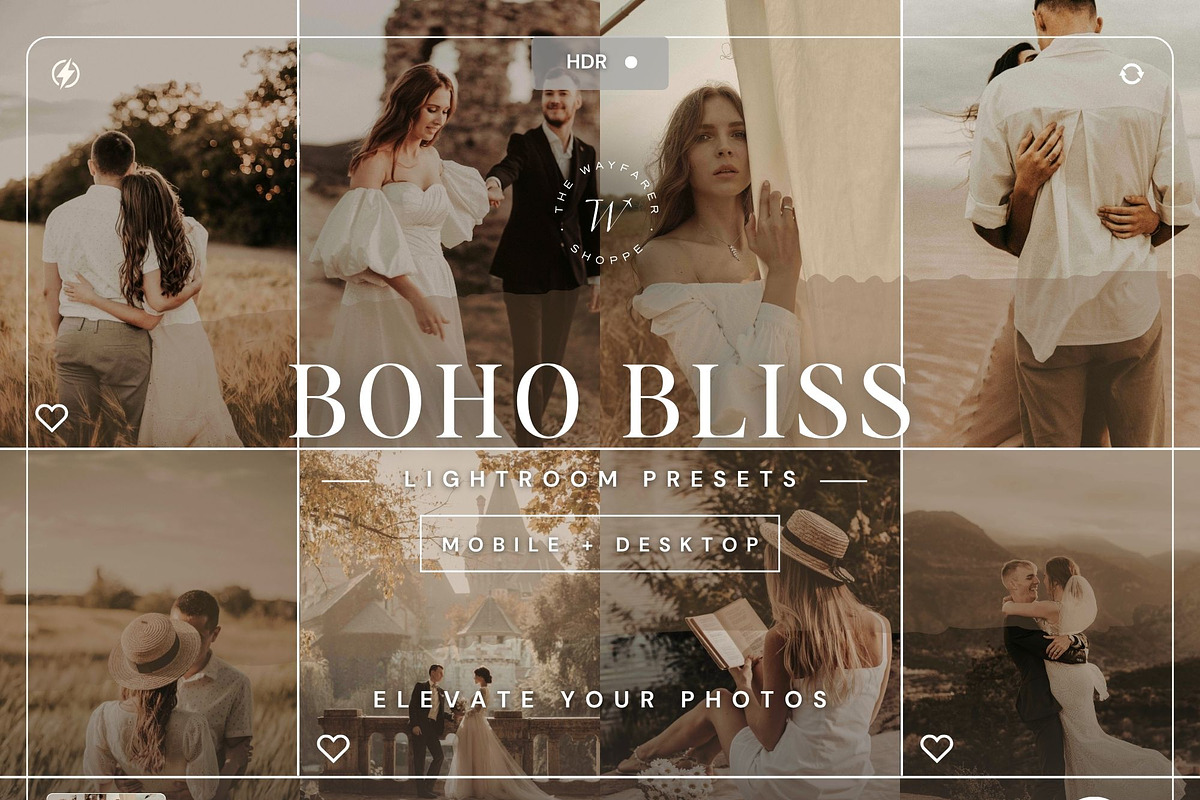 50+ Boho Lightroom Preset Bundle, a Preset Add-On by TheWayfarerShoppe (Photo 4 of 9)