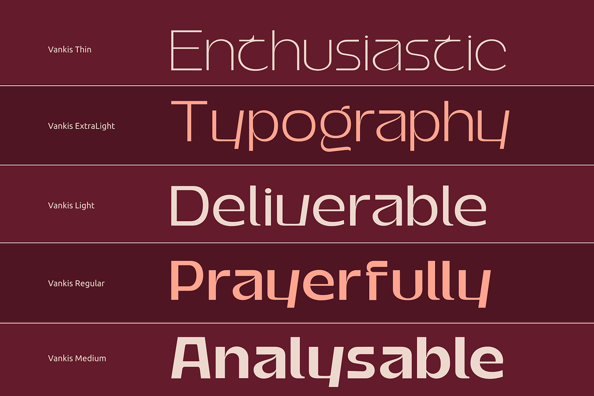 Vankis Font Family, a Sans Serif Font by zeenesia (Photo 13 of 21)