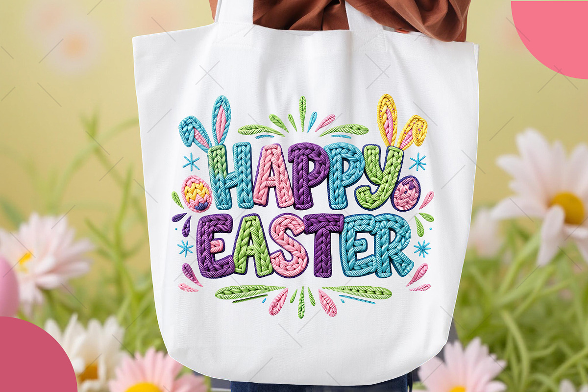 Faux Yarn Happy Easter Png, an Illustration by OK Design (Photo 6 of 6)