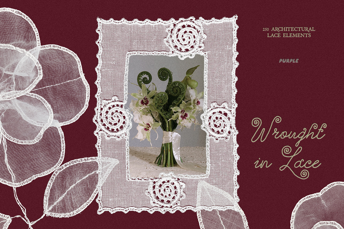 Wrought in Lace: 250 PNG Elements, an Object Graphic by Purple (Photo 12 of 14)