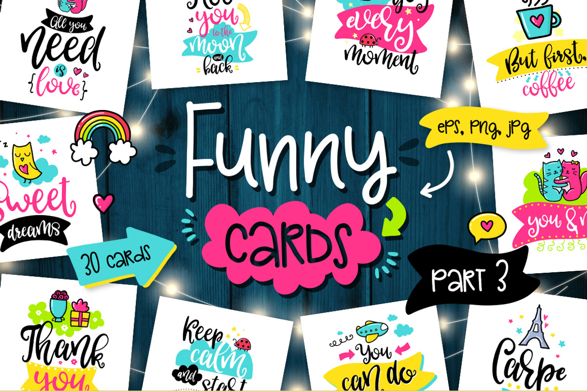 30 Funny Cards - Poster Collection!, a Card Template by Velliniki (Photo 1 of 6)