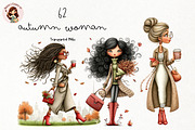 Autumn Woman PNG Clipart Bundle, a Person Illustration by Nicolle's Colorful Art (Thumbnail 1 of 5)