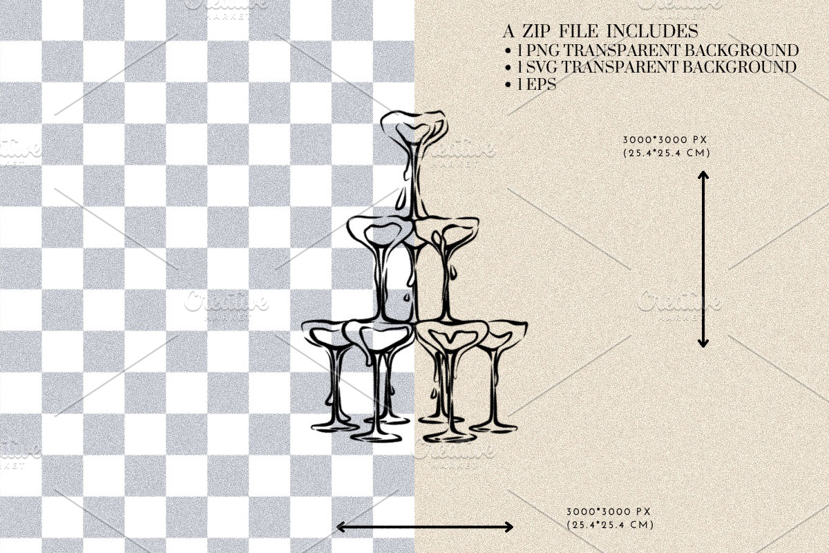 Celebration Glass Pyramid Flowing, a Food Illustration by CraftingOnSunday (Photo 2 of 3)