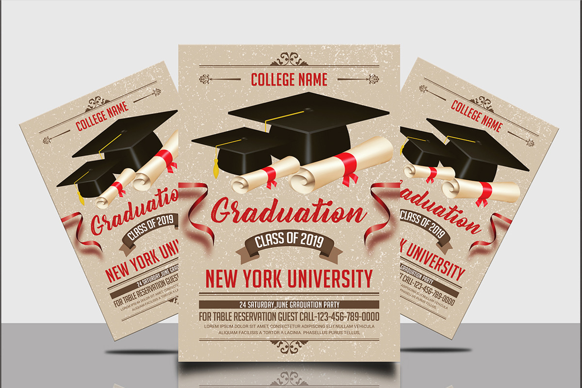 Graduation Invitation Bundle, an Invitation Template by AfzaalGraphics (Photo 4 of 19)