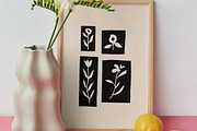 Floral inkblock clipart bundle, an Illustration by ClayStudio (Thumbnail 3 of 8)