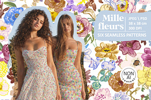 Millefleurs. Floral patterns