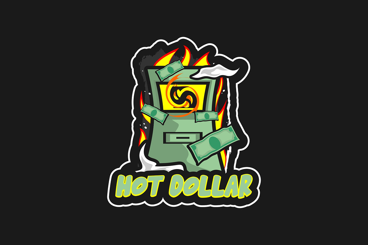 Hot Dollar Head Mascot Sport Logo, a Branding & Logo Template by Jhon.aburame