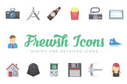 Frewsh Icons - 91 Flat Icons, an Icon by The Tint Pro (Thumbnail 1 of 2)
