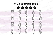 Cute Kawaii School Pens Supplies, an Education Illustration by Palau (Thumbnail 11 of 12)