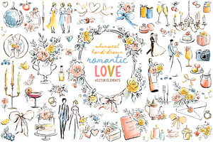 Whimsical Love Wedding Illustrations, an Illustration by Tinydew