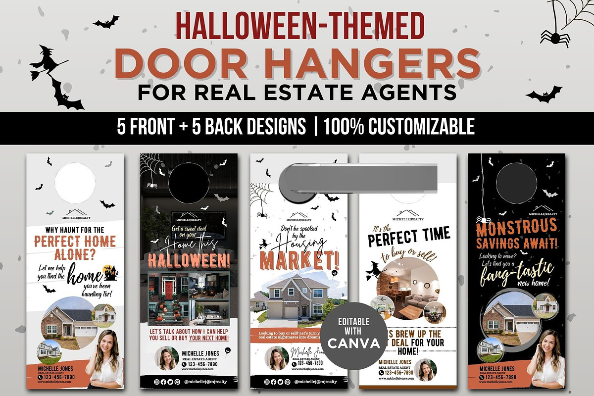 Real Estate Halloween Door Hanger